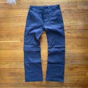 Prana Convertible Pants Hiking Travel Outdoor Zip Off Blue Size 6‎